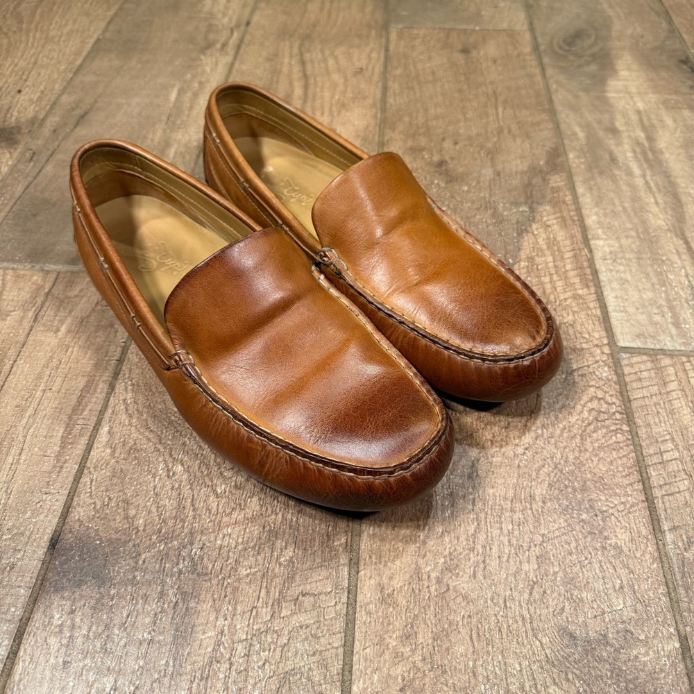 Sperry Gold Cup Harpswell Tan Leather Driver Loafers Mens 11.5 Medium.  STS14709